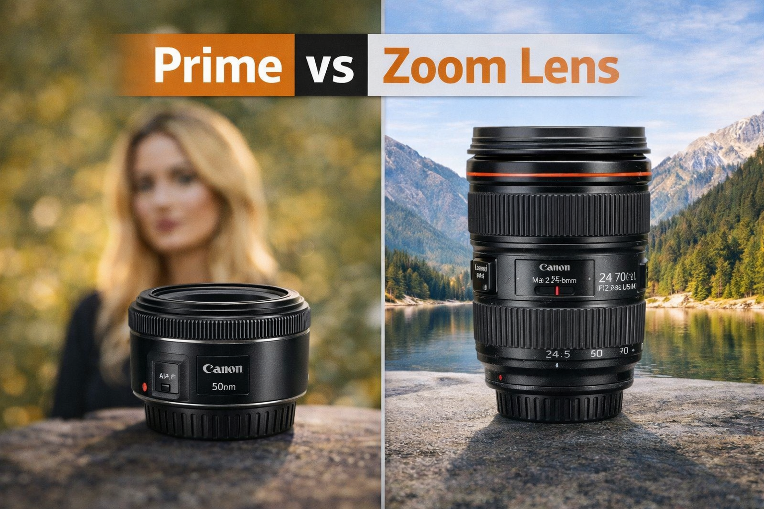 لنز پرایم و لنز زوم چیست؟ مقایسه کامل و انتخاب بهترین لنز عکاسی